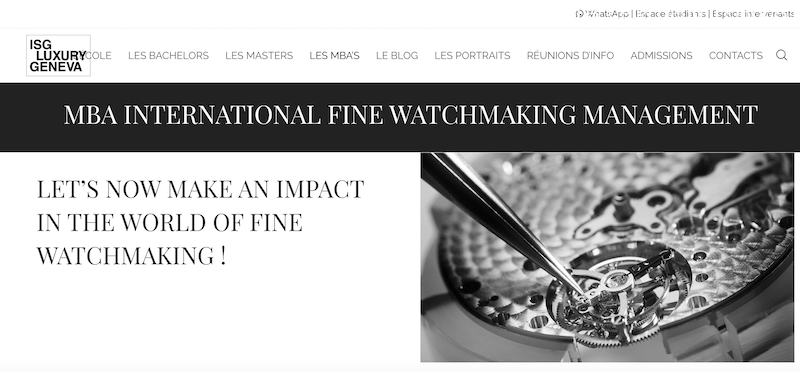 MBA International Fine Watchmaking