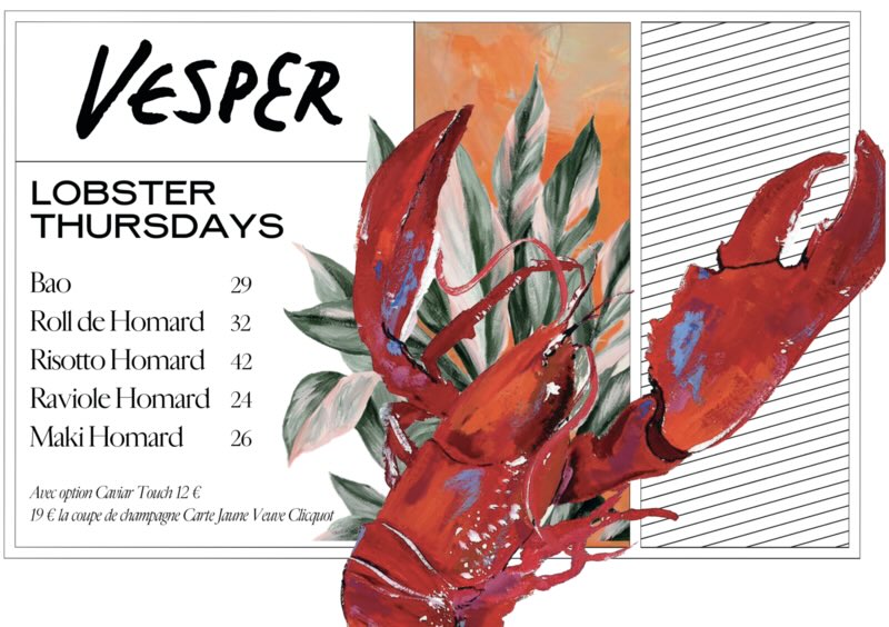 Menu Lobster Vesper